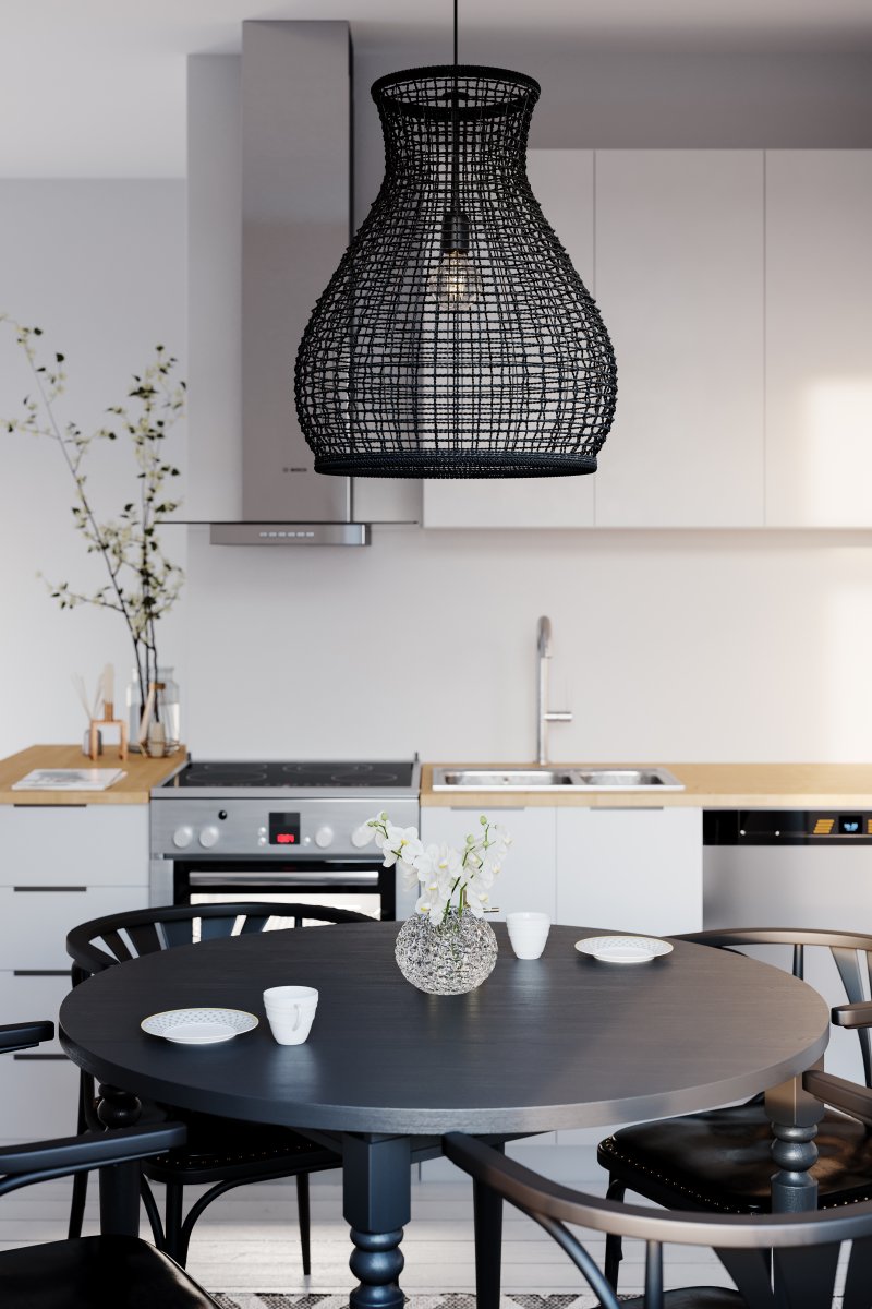 Seagrass Ø50 Svart Taklampe Fra By Rydéns - Er hjemmet ditt i en naturlig stil og vil du ha en enkel, vakker lampe som forsterker følelsen?