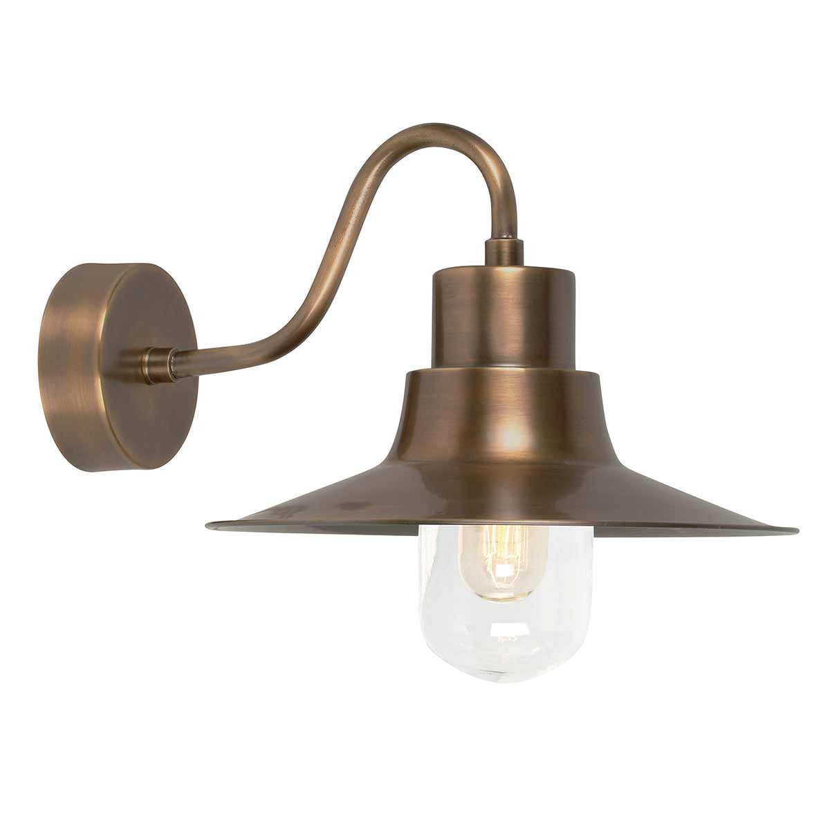 Sheldon Antikk messing utendørslampe Fra Elstead Lighting - Sheldon er både robust og stilig, perfekt for å skape en klassisk og moderne atmosfære.
