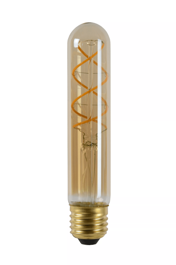 E27 Rørlampe 15cm 4,9W Fra Lucide - LED-lampen har de energieffektive egenskapene til en lavenergilampe og det stilige vintage-utseendet til en gammel lysp&aelig;re.