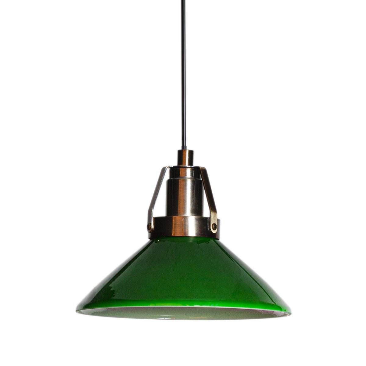 Skomakerlampe Ø15 Grønn vinduslampe Fra Cottex - Leveres med 3,5 m svart ledning og st&oslash;psel.