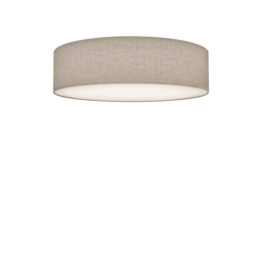 Zoom bilde av Soft Ø44 Beige lin plafond Fra Belid - Skjermen i lin i en naturlig beige farge er kombinert med en hvit sokkelplate som gir et jevnt og blendfritt lys.