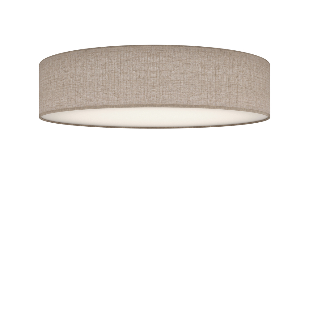 Zoom bilde av Soft Ø60 Beige lin plafond Fra Belid - Skjermen i lin i en naturlig beige farge er kombinert med en hvit sokkelplate som gir et jevnt og blendfritt lys.