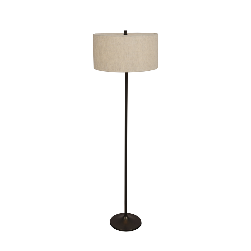 Soft Natur/bronse gulvlampe Fra Belid - Soft gulvlampe er en stilig og harmonisk lampe med en skjerm i naturlig, europeisk dyrket lin og en nettingstang av metall i metallisk bronsefarge.