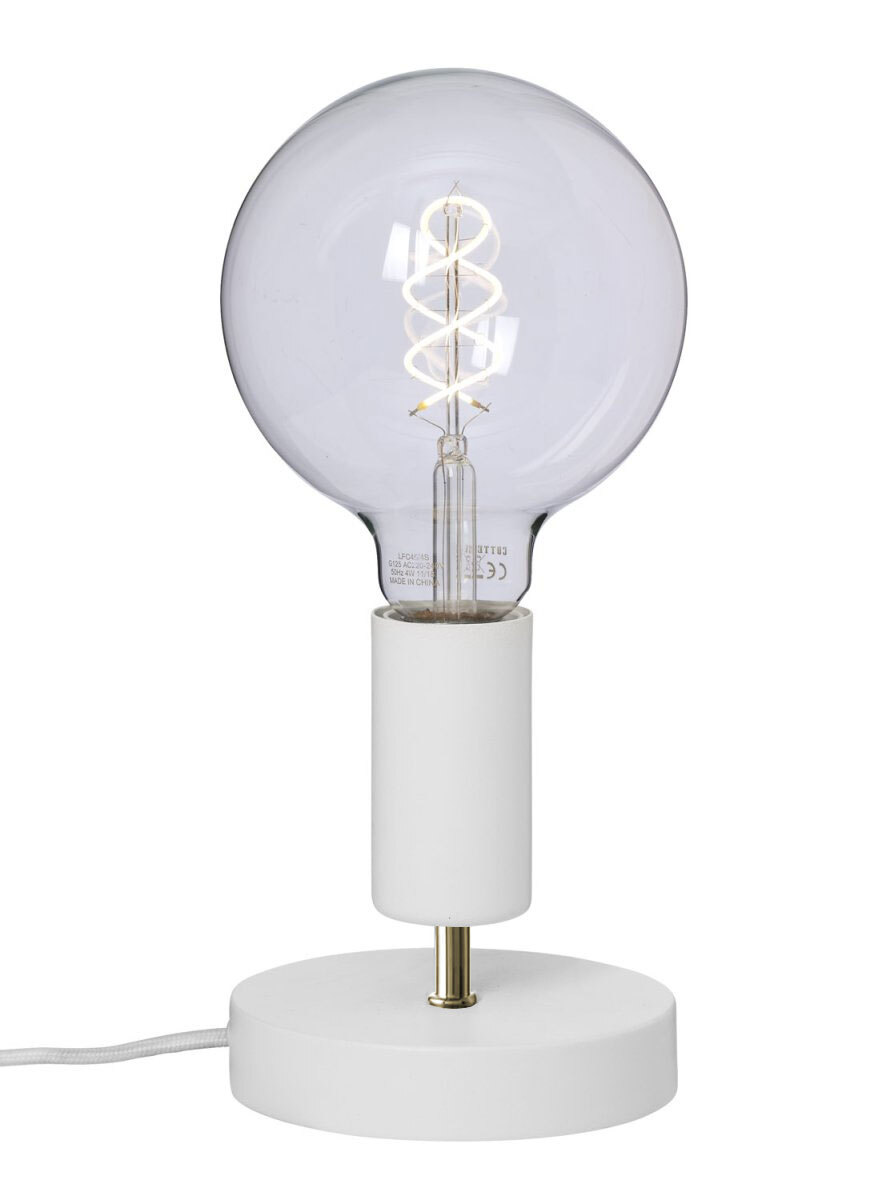 Spartan 13cm bordlampe Fra Cottex - Spartan er en dekorativ bordlampe med elegante messingdetaljer.