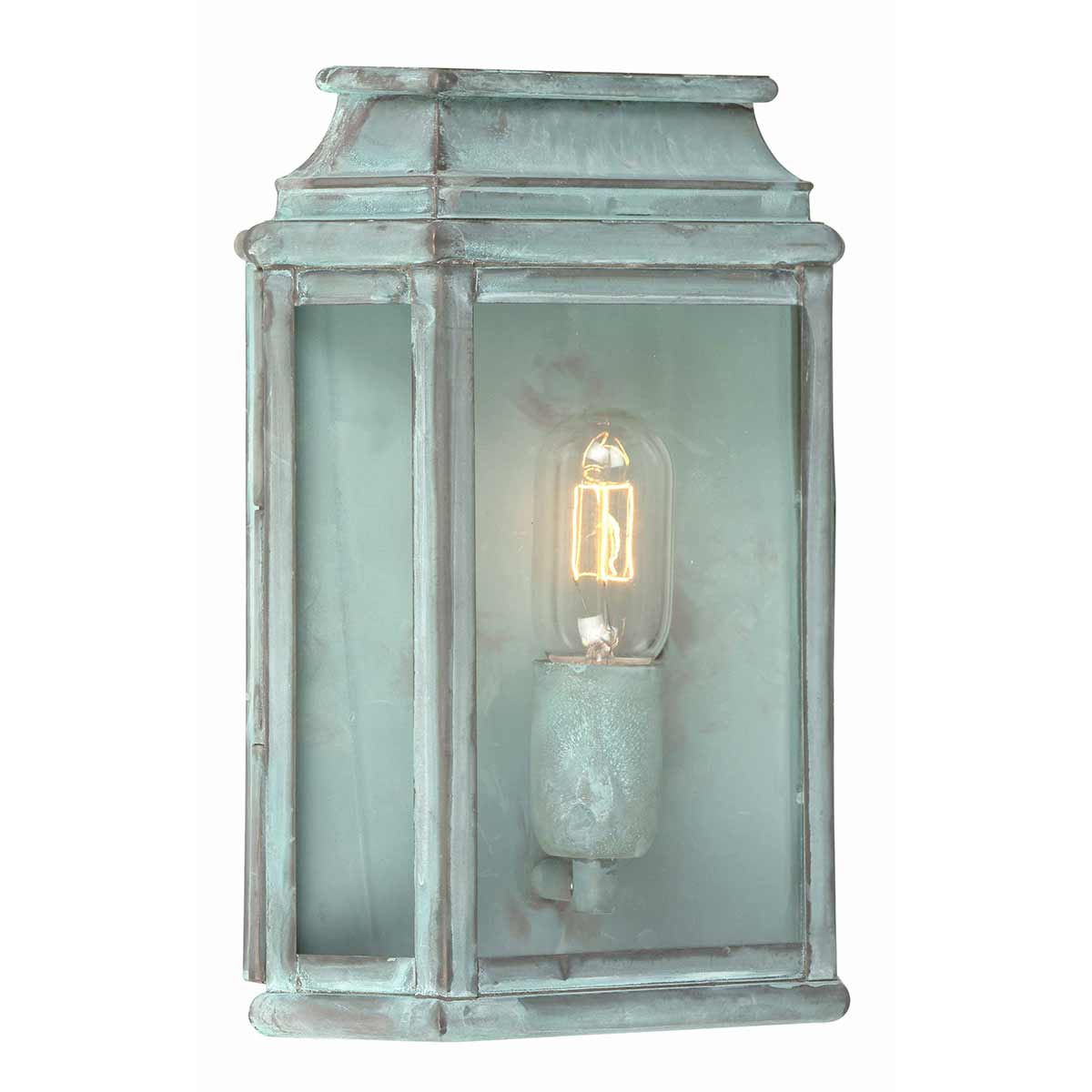 St Martins 30cm Oksidert kobber Fra Elstead Lighting - Laget av solid messing og klart glass, gir den en solid og slitesterk konstruksjon som utvikler en vakker patina over tid.