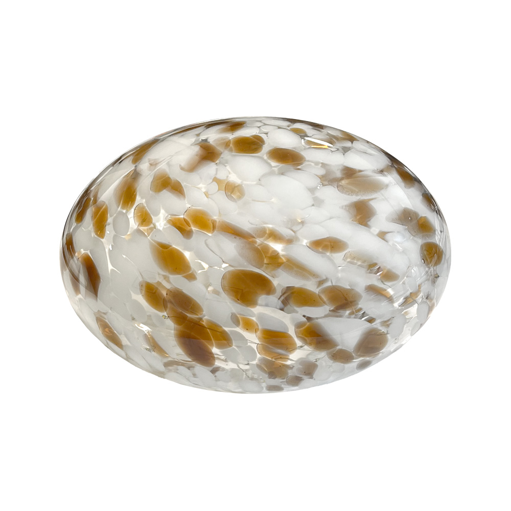 Sten 15cm Brun/Hvit bordlampe Fra Pixie Design - Steinlampen fra Pixie Design har et vakkert design med en marmorert overflate i brunt og hvitt.