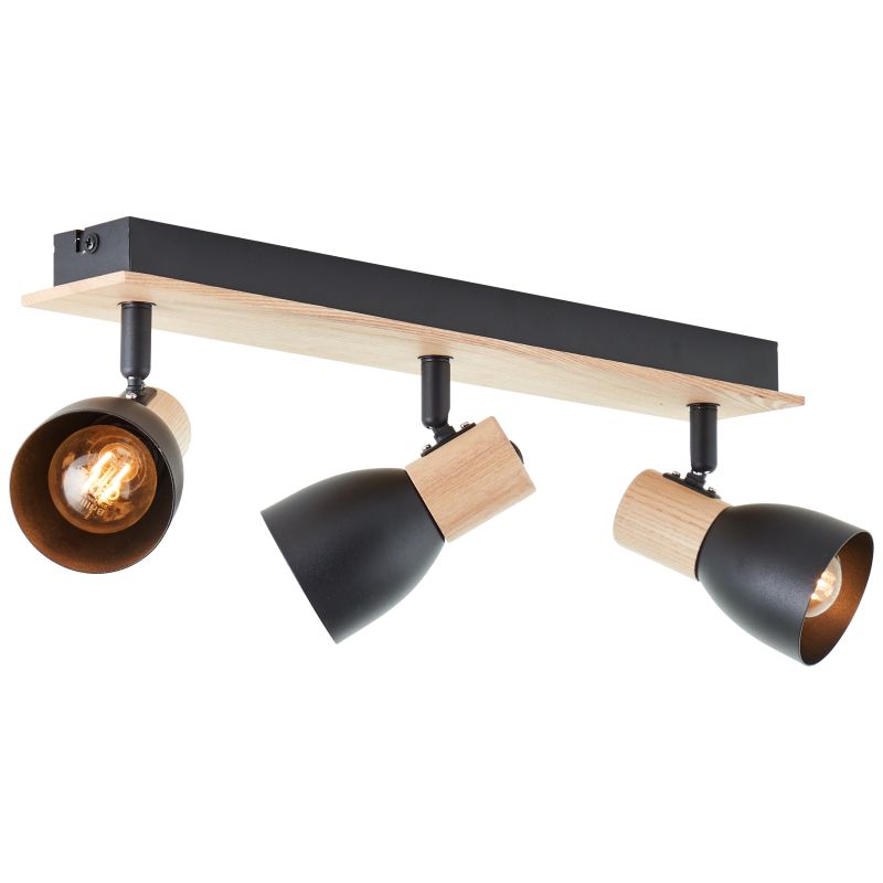 Daintree 3 Svart spotlight Fra Brilliant - Den kan monteres både i taket og på veggen, og er perfekt for å fremheve møbler, malerier eller for å lyse opp hele rom når flere spotlights brukes sammen.