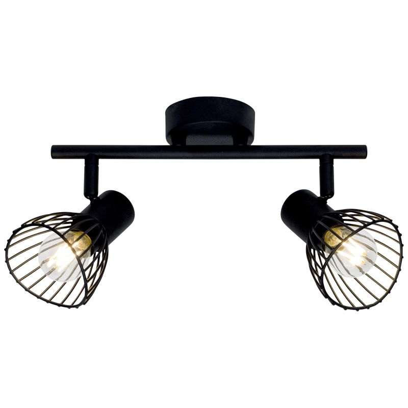 Elhi 2 Svart spotlight Fra Brilliant - Lampen kan monteres både i taket og på veggen, og de justerbare lampehodene gjør det enkelt å rette lyset mot detaljer eller å lyse opp hele rommet.