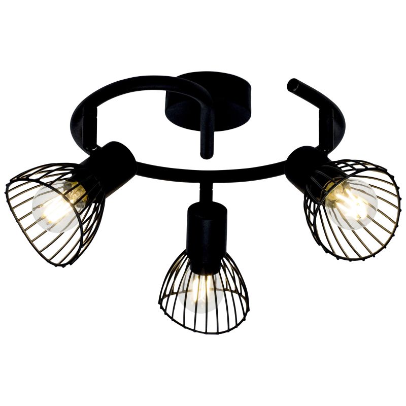 Elhi 3 Svart spotlight Fra Brilliant - Lampen kan monteres både i taket og på veggen, og de justerbare lampehodene gjør det enkelt å rette lyset mot detaljer eller å lyse opp hele rommet.