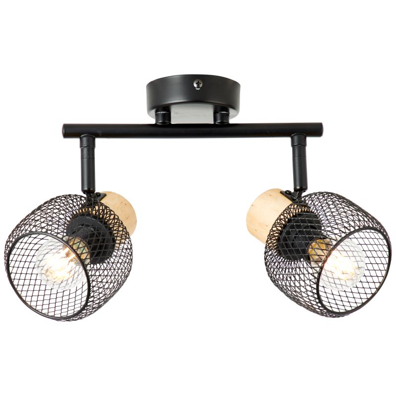 Giada 2 Svart spotlight Fra Brilliant - Lampen kan monteres både i taket og på veggen, og har justerbare lampehoder som lar deg rette lyset dit det trengs – fra å fremheve detaljer til å lyse opp hele rom.