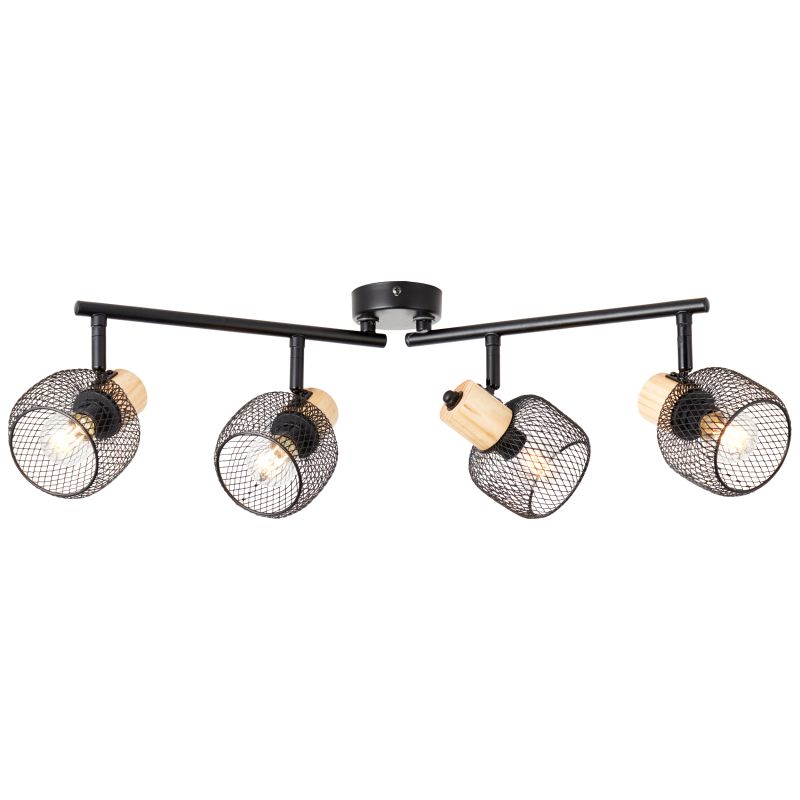 Giada 4 Svart spotlight Fra Brilliant - Lampen kan monteres både i taket og på veggen, og har justerbare lampehoder som lar deg rette lyset dit det trengs – fra å fremheve detaljer til å lyse opp hele rom.