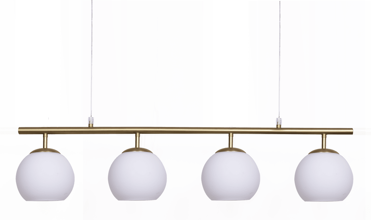 Globi 4 78cm Børstet messing/hvit Taklampe Fra Nordic Lighting - Globi blir et dekorativt blikkfang som passer like godt i moderne hjem som i mer klassiske milj&oslash;er.