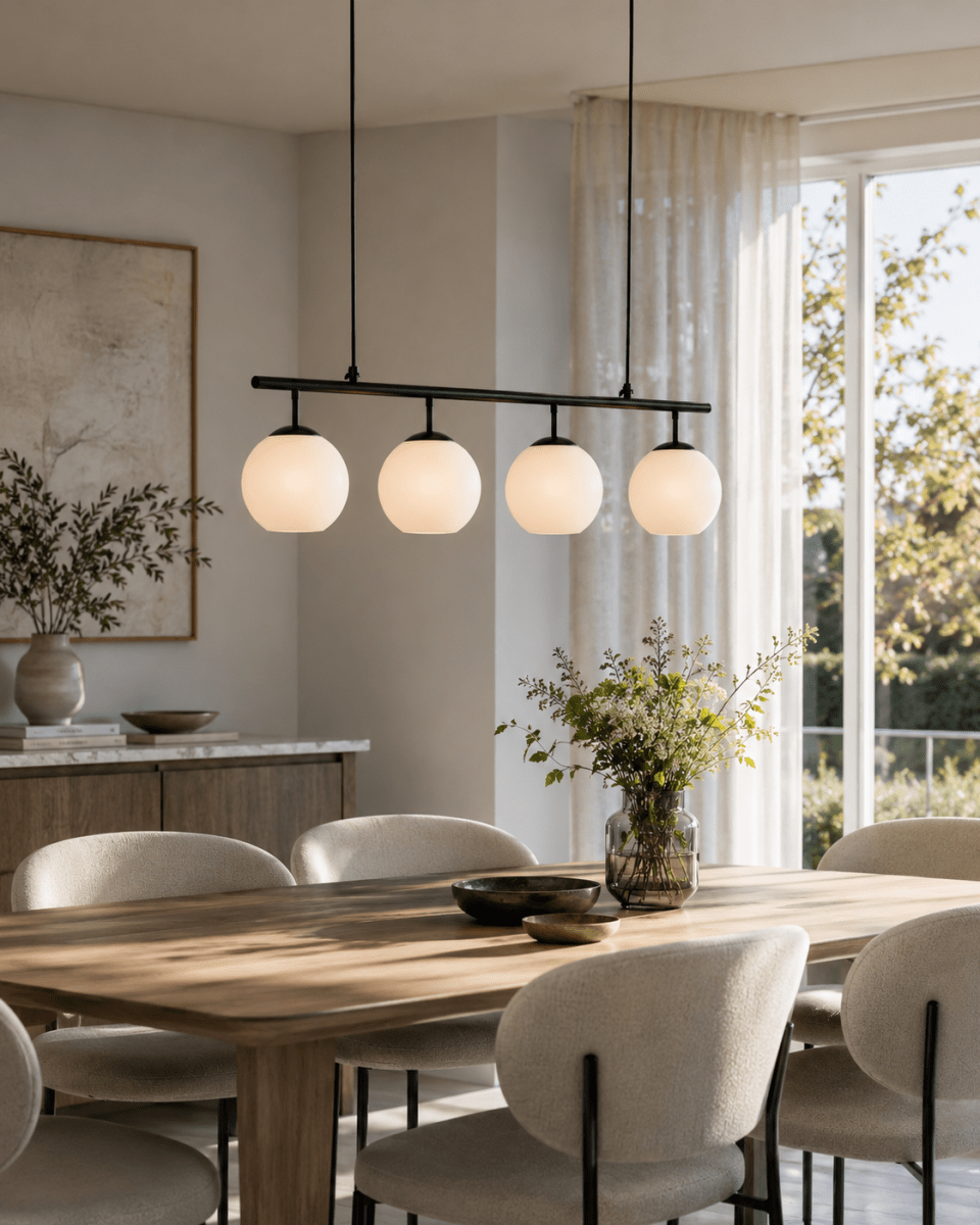 Globi 4 78cm Svart og hvitt Taklampe Fra Nordic Lighting - Globi blir et dekorativt blikkfang som passer like godt i moderne hjem som i mer klassiske milj&oslash;er.