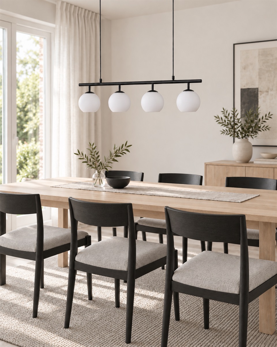 Globi 4 78cm Svart og hvitt Taklampe Fra Nordic Lighting - Globi blir et dekorativt blikkfang som passer like godt i moderne hjem som i mer klassiske miljøer.