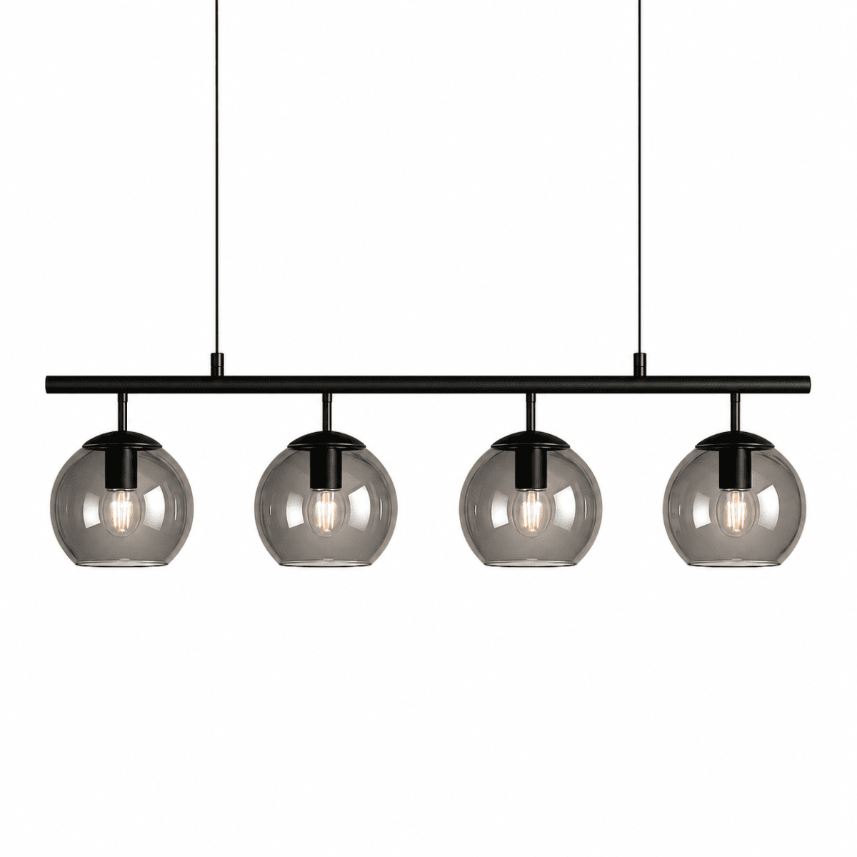 Globi 4 78cm Svart/Røkt Taklampe Fra Nordic Lighting - Globi blir et dekorativt blikkfang som passer like godt i moderne hjem som i mer klassiske milj&oslash;er.