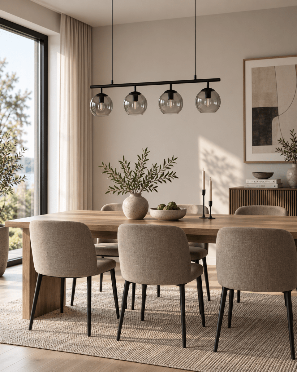 Globi 4 78cm Svart/Røkt Taklampe Fra Nordic Lighting - Globi blir et dekorativt blikkfang som passer like godt i moderne hjem som i mer klassiske milj&oslash;er.