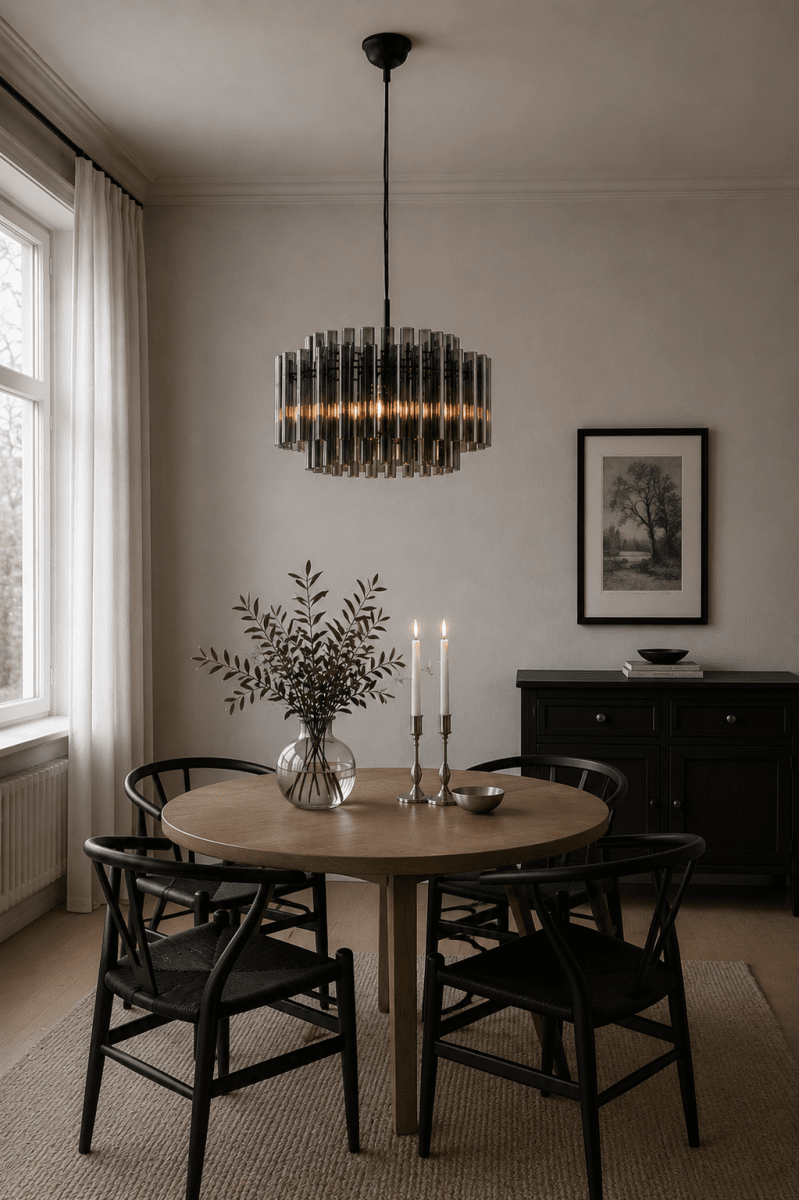 Lancaster Ø54 Røykfarget Taklampe Fra Lampan - Lancaster er en elegant taklampe som kombinerer moderne materialer med en eksklusiv karakter.
