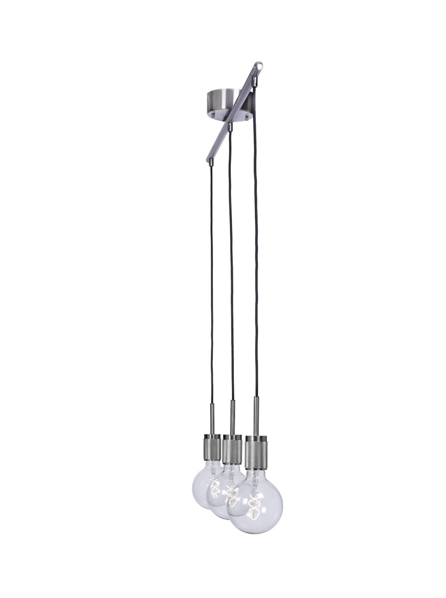 Rille 85cm Børstet krom Taklampe Fra Cottex - Rille er en stilig pendellampe i metall med børstet kromfinish som gir et moderne og elegant uttrykk.