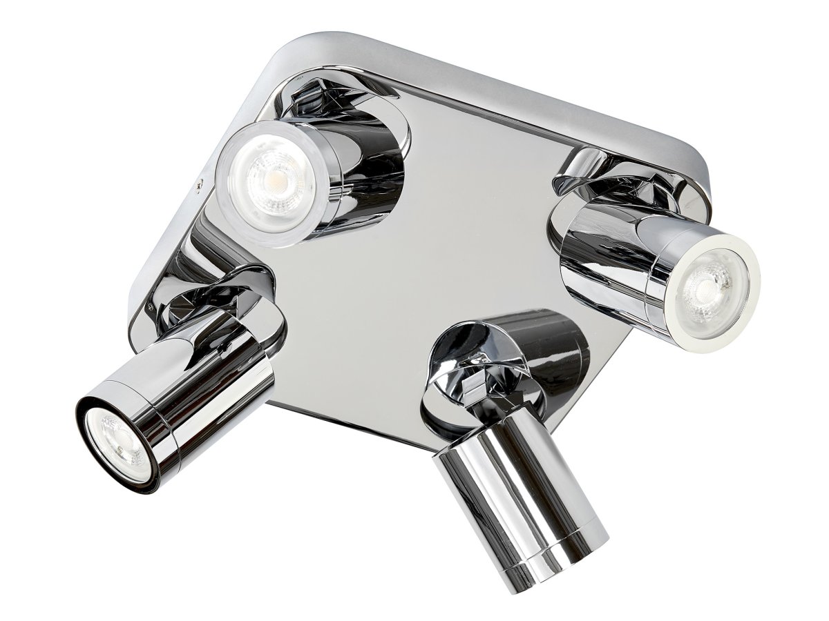Torsö 24cm Krom baderomslampe Fra Armaturhantverk - Spotlighten har en IP44-klassifisering, noe som betyr at den er trygg og holdbar for våre trommelmiljøer.