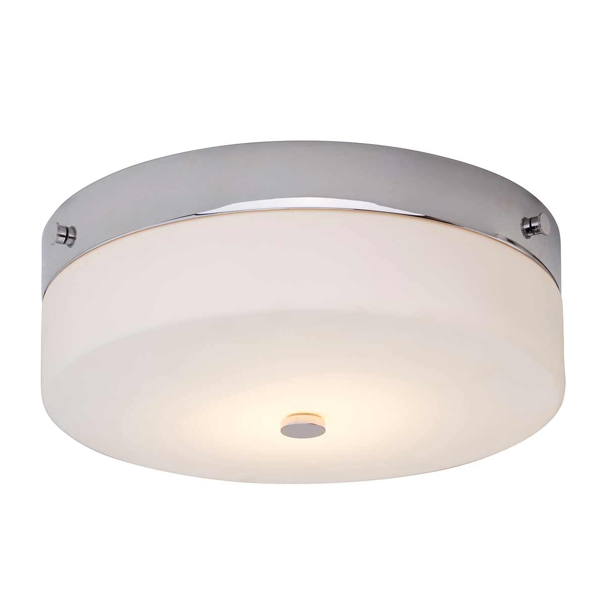 Tamar Ø30 Polert krom baderomslampe Fra Elstead Lighting - Tamar plafond i polert krom er en stilig og funksjonell belysningsløsning, perfekt for bad takket være IP44-klassifiseringen, men også egnet for korridorer og rom med lav takhøyde.