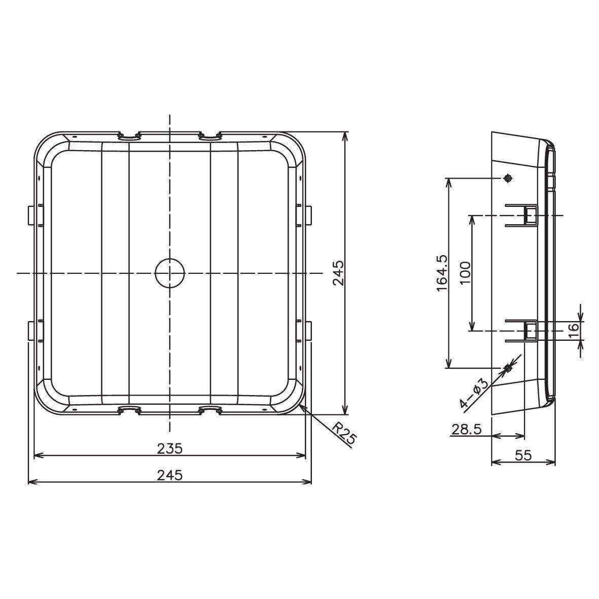 Beskyttelsesboks Svart Fra Designlight - Beskyttelsesboks for LED-downlights, laget av selvslukkende polyamid PA6 og godkjent for montering i isolasjon.