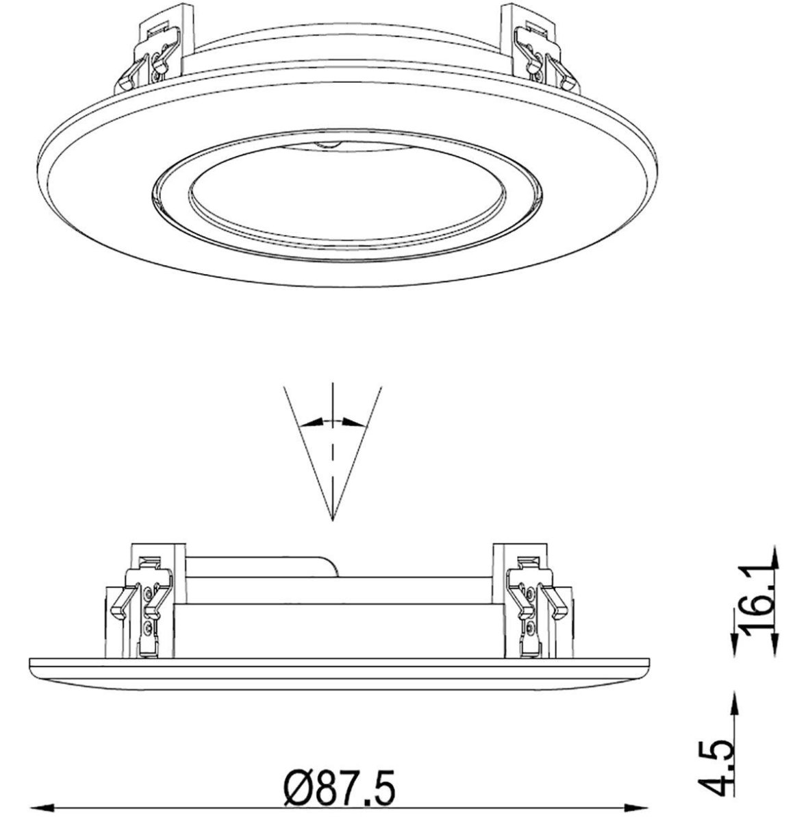 Tenny Dekorring Gull Fra Designlight - Dekorasjon i skinnende gullfinish som lar deg bytte ut fronten p&aring; &laquo;Tenny&raquo;-armaturen.