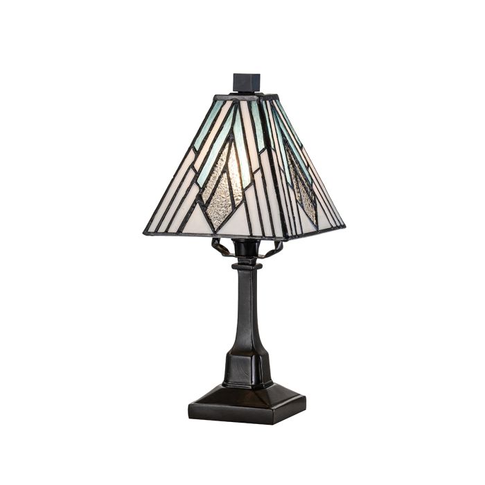 Alderley 32cm Flerfarget Fra Elstead Lighting - Metallkomponentene har en dyp vintage bronsefinish og et klassisk art deco-design som gir et tidløst og elegant utseende.