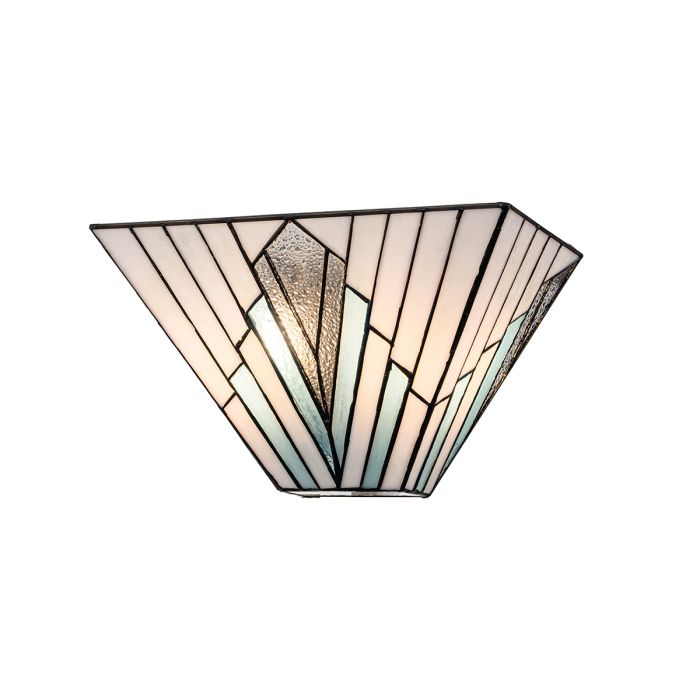 Alderley 30cm Flerfarget Fra Elstead Lighting - Metallkomponentene har en dyp vintage bronsefinish og et klassisk art deco-design som gir et tidløst og elegant utseende.