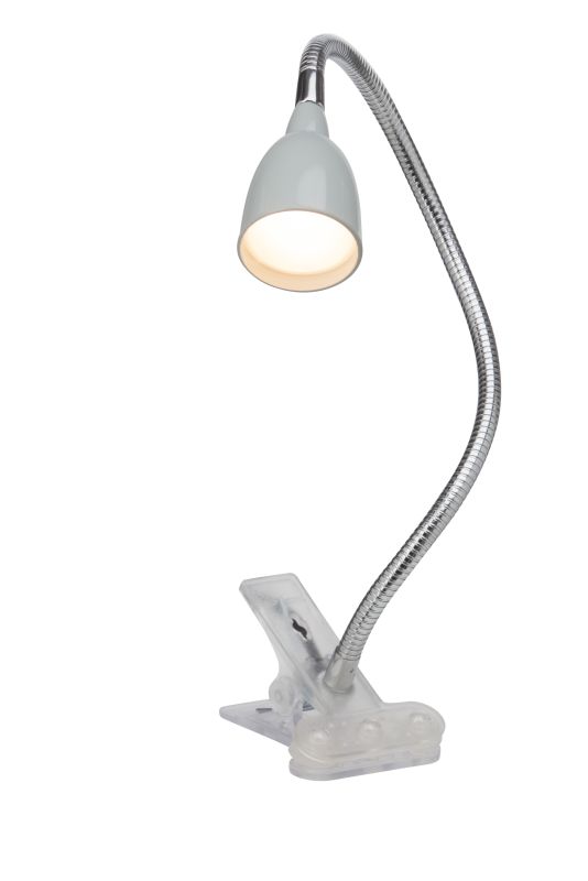 Anthony Grå klemmelampe Fra Brilliant - Anthony klemmelampen er en praktisk og fleksibel belysningsl&oslash;sning som er perfekt der plassen er begrenset, for eksempel p&aring; bordkanter eller hyller.