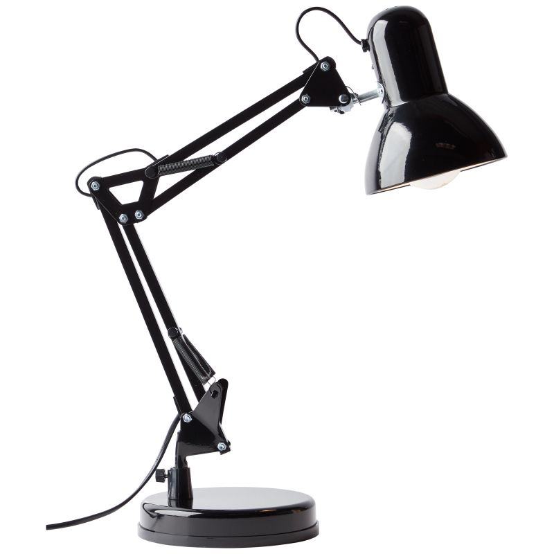 Henry 50cm Svart skrivebordslampe Fra Brilliant - Den fungerer b&aring;de som dekorativ belysning og som praktisk lys for lesing og arbeid.