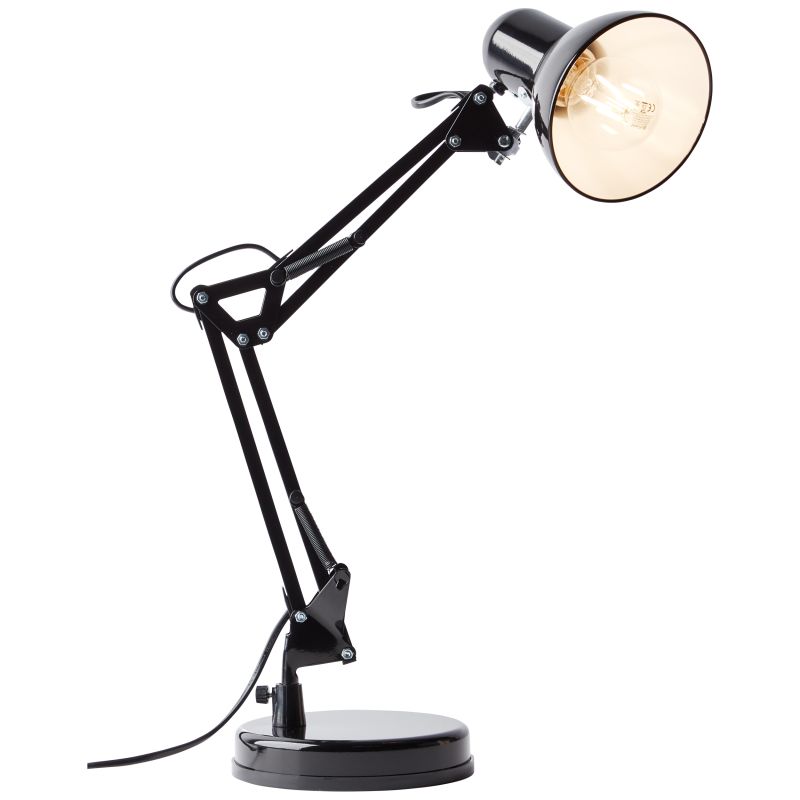 Henry 50cm Svart skrivebordslampe Fra Brilliant - Den fungerer b&aring;de som dekorativ belysning og som praktisk lys for lesing og arbeid.