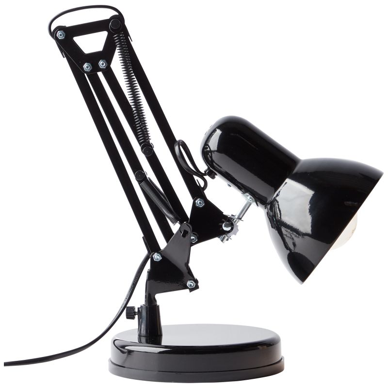 Henry 50cm Svart skrivebordslampe Fra Brilliant - Den fungerer b&aring;de som dekorativ belysning og som praktisk lys for lesing og arbeid.