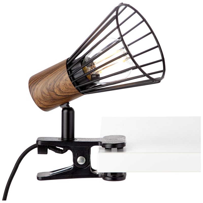 Manama Svart klemmelampe Fra Brilliant - Manama klemmelampe er en smart og fleksibel lampe som kombinerer retro og moderne design.
