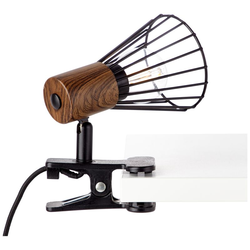 Manama Svart klemmelampe Fra Brilliant - Manama klemmelampe er en smart og fleksibel lampe som kombinerer retro og moderne design.
