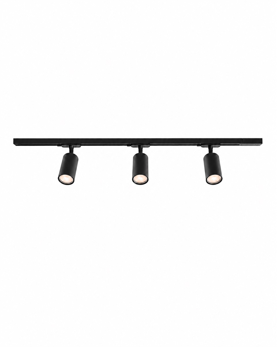 Forma 3-set Svart Fra Nordic Lighting - Pakken inneholder:1 m skinne, 1 stk.