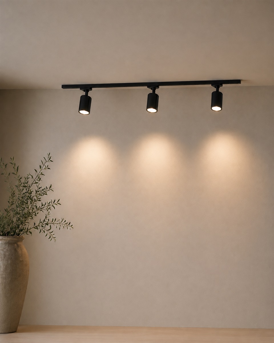 Forma 3-set Svart Fra Nordic Lighting - Pakken inneholder:1 m skinne, 1 stk.