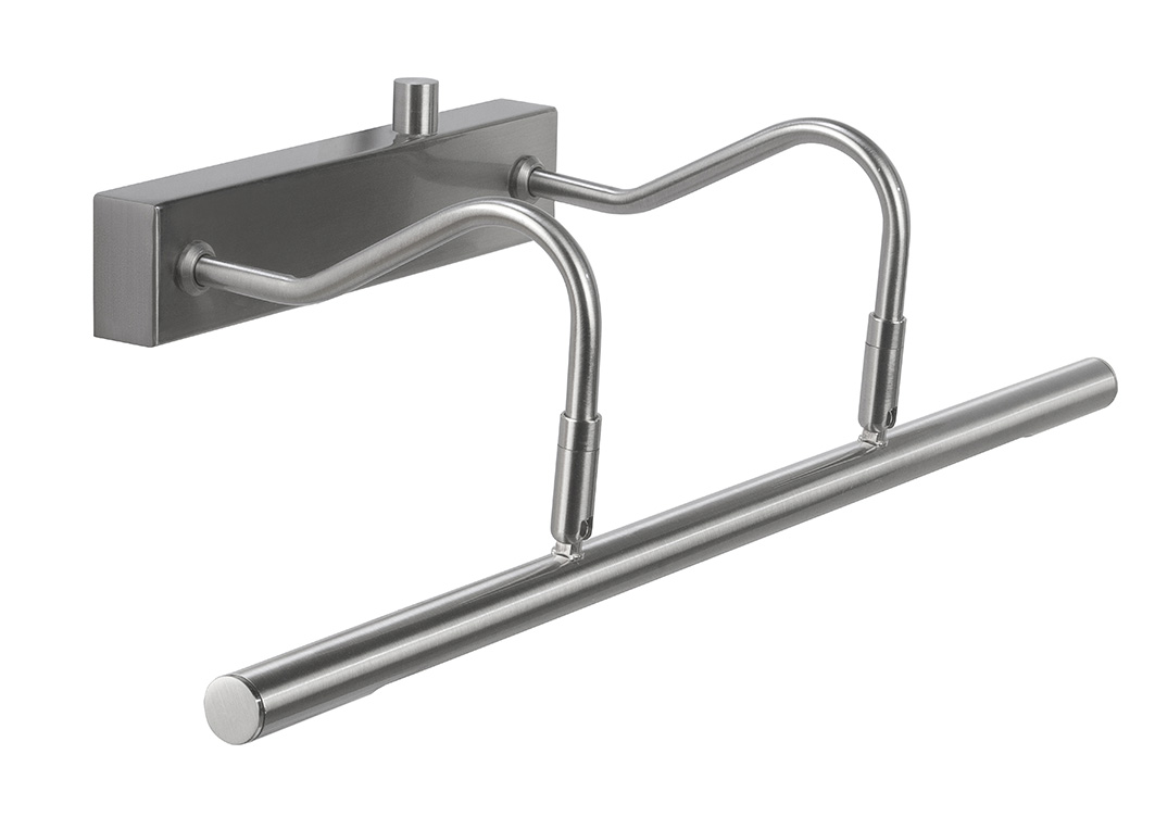 Gamleby 47cm Nikkel Fra Armaturhantverk - Denne stilige kunstbelysningen i nikkel er den perfekte løsningen for å fremheve dine favorittkunstverk, speil eller veggdetaljer.