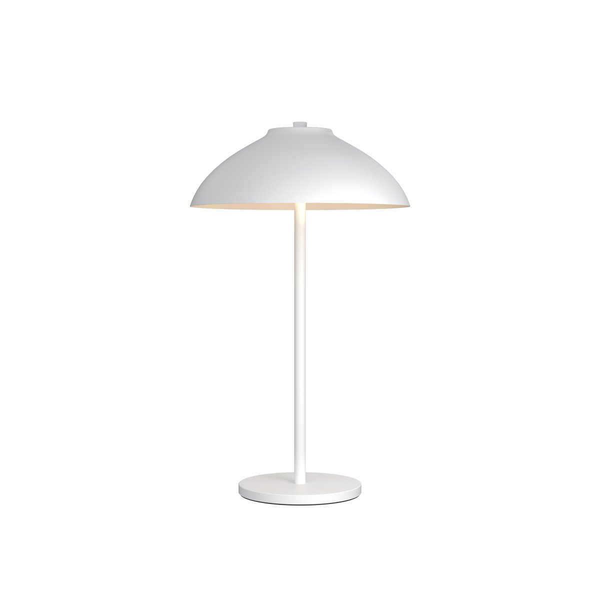 Vali 40cm Hvit bordlampe Fra Belid - Den brede skjermen retter lyset nedover og skaper en klar lyssone som gir rommet b&aring;de struktur og atmosf&aelig;re.