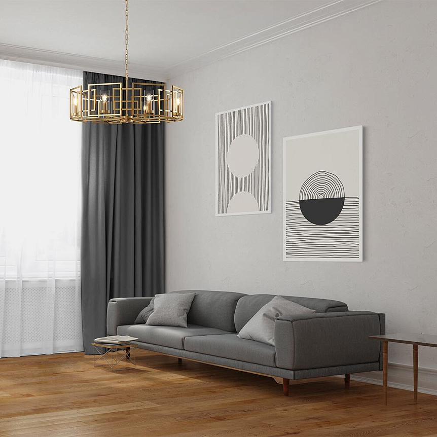 Bowi Ø88 Gull Taklampe Fra Maytoni - Bowi er en elegant metalllysekrone med en sofistikert gullfinish.