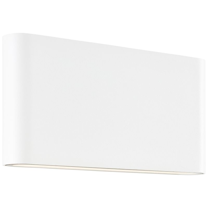 Welbie Hvit utendørslampe Fra Brilliant - Med sitt stilige design er den både funksjonell og dekorativ på husets fasade når lyset sprer seg både ned og opp langs veggen fra lampen.