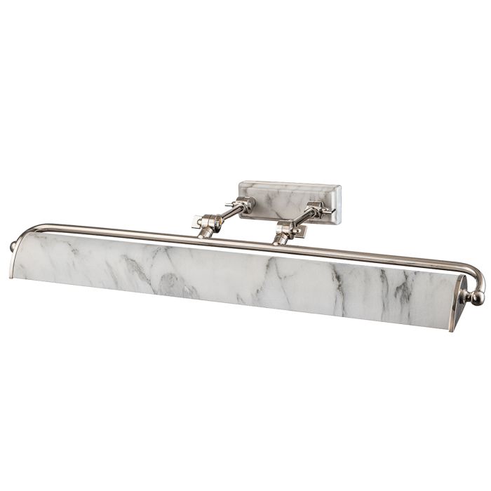 Winchfield 70cm Hvit Fra Elstead Lighting - Tilgjengelig i antikk messing, matt sort og eik effekt på både skjermer og veggfester.