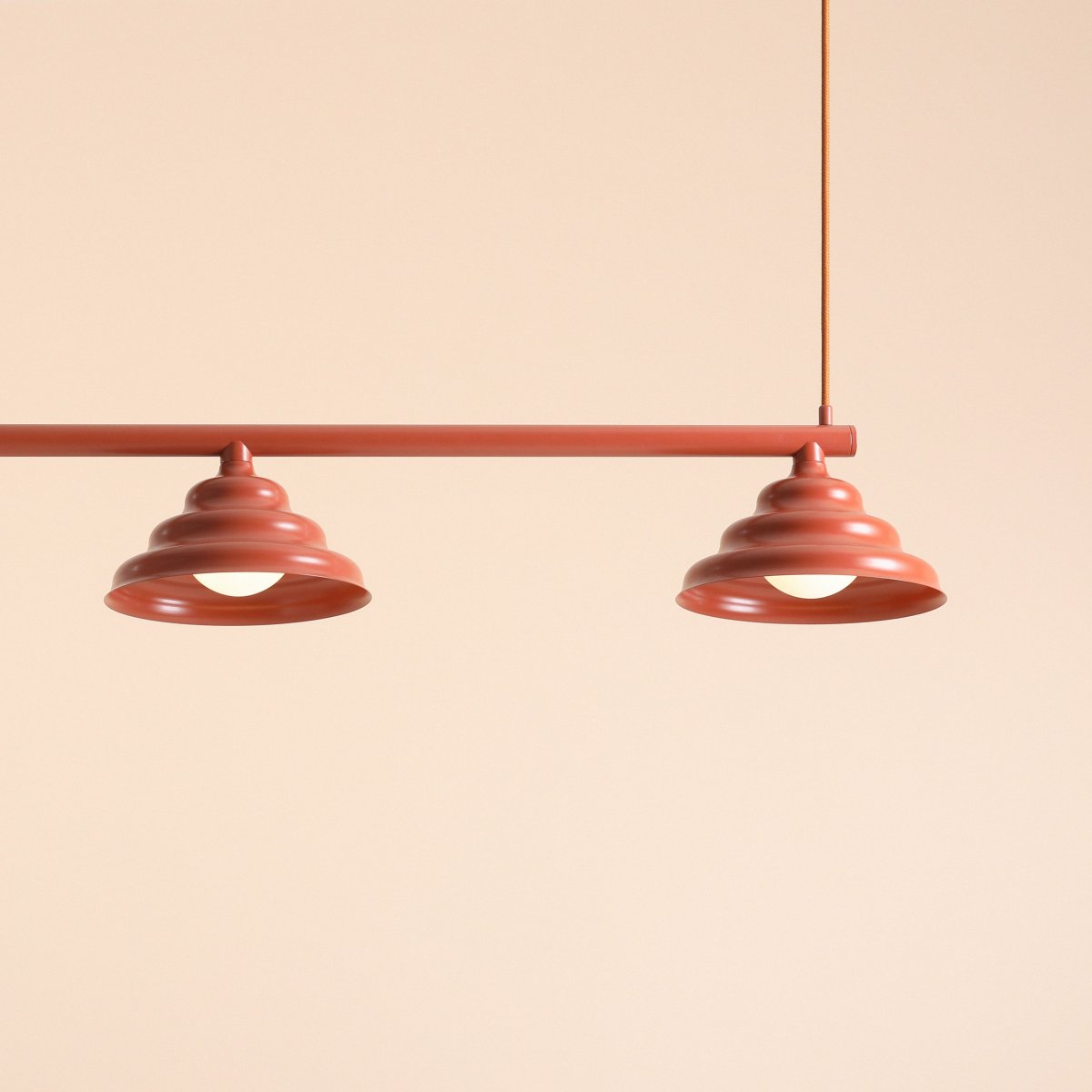 Wave 106cm Oransje Taklampe Fra Artera - Wave er en moderne pendel med retrodesign, som gjør den allsidig belysning og passer inn i ethvert hjem.
