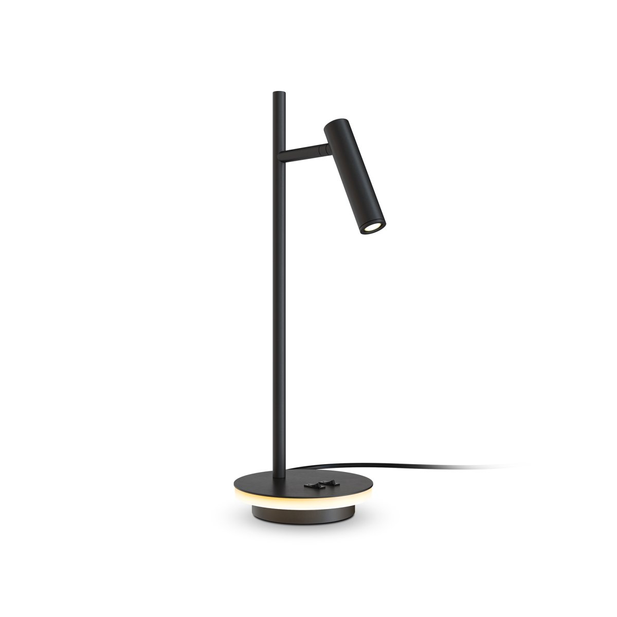 Estudo 45cm Svart skrivebordslampe Fra Maytoni - Den minimalistiske formen og den elegante foten med integrert lyskant gjør Estudo til et allsidig og elegant tillegg til både hjem og kontor.