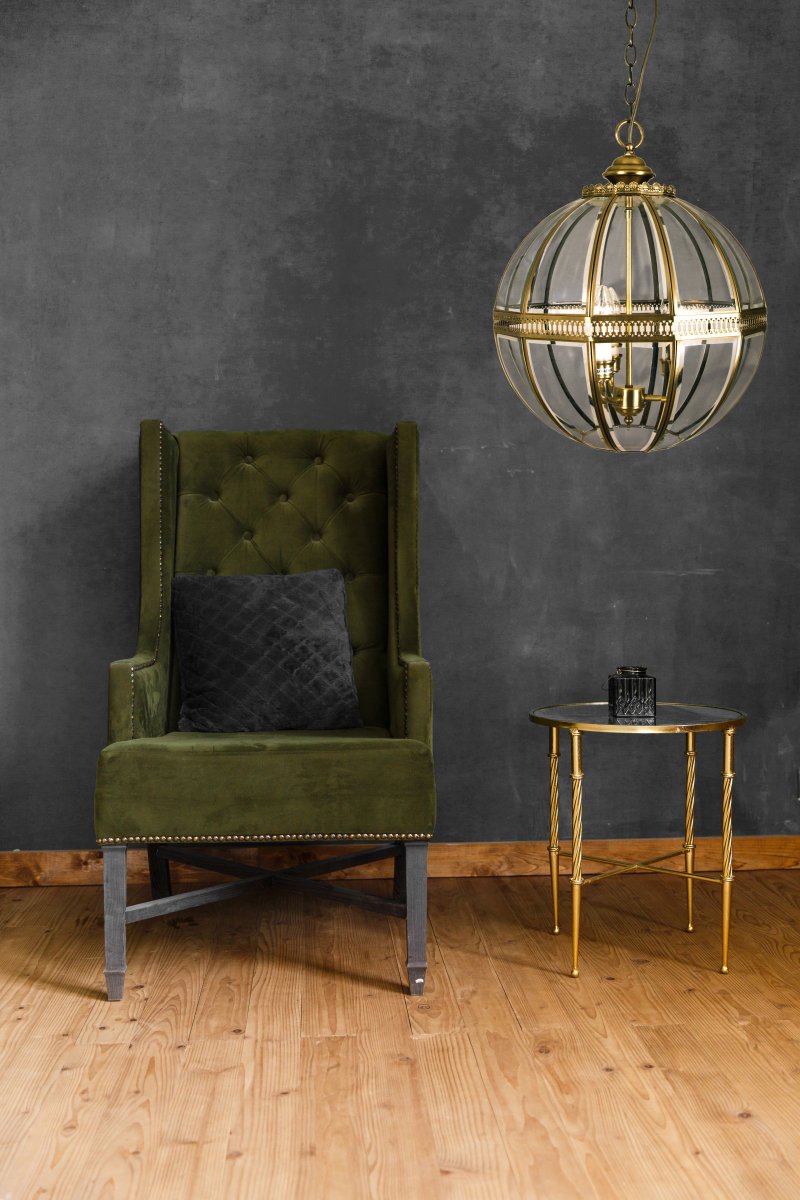 Tsar Ø40 Messing Taklampe Fra Aneta Lighting - Tsar er en elegant taklampe i solid messing og fasettert glass.