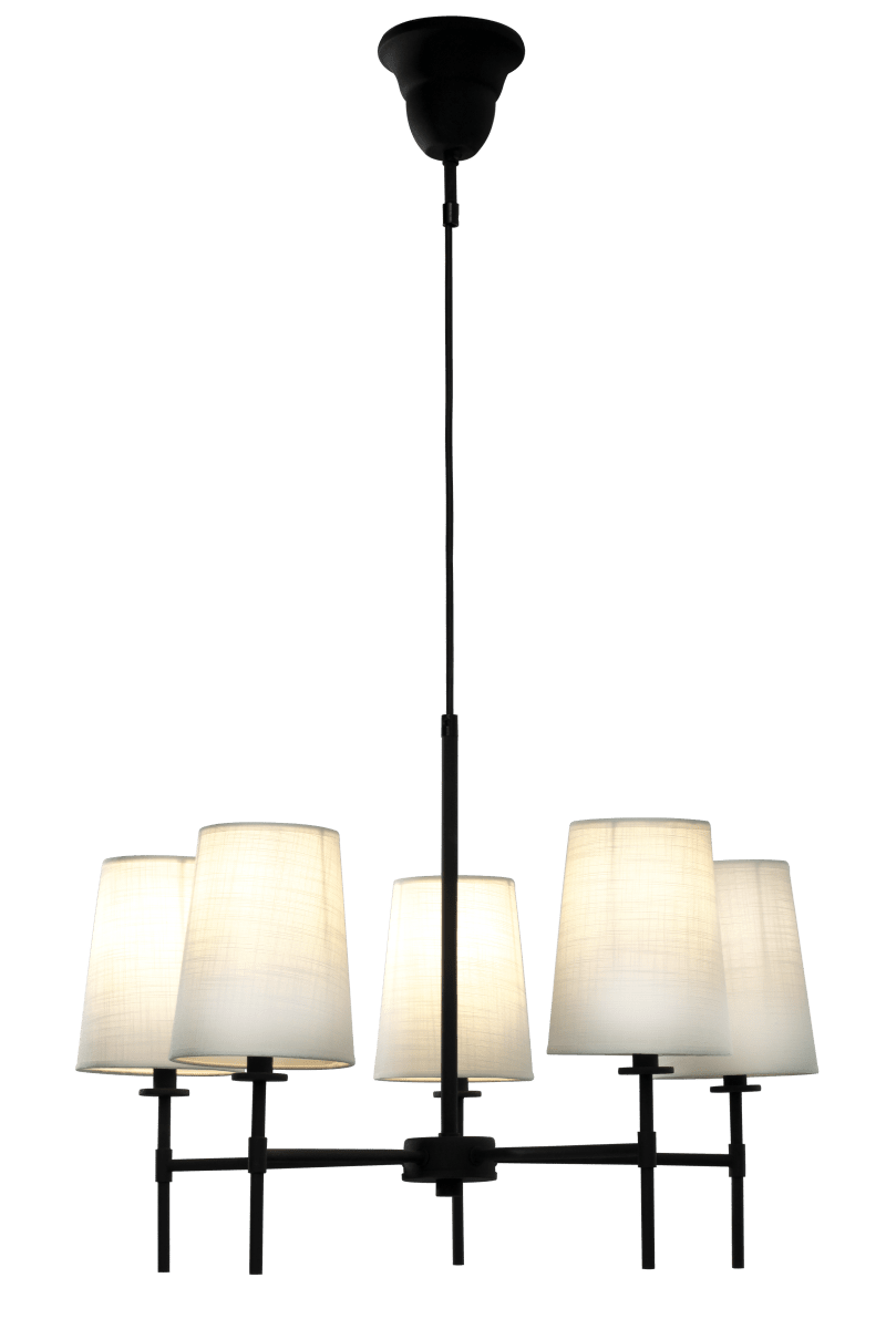 Verbier Ø58 Svart Taklampe Fra Aneta Lighting - Verbier er en femarmet lysekrone i et klassisk og tidløst design.